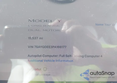 2023 Tesla Model Y Awd/Long Range Dual Motor All-Wheel Drive from USA, damaged, VIN 7SAYGDEE3PA166177